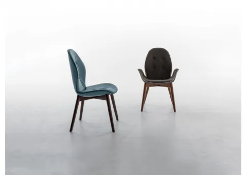 Chaise en cuir avec ou sans accoudoirs