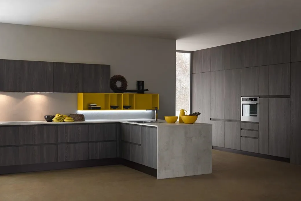 Cuisine avec thermique Effet bois
