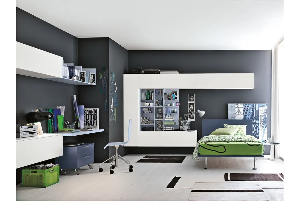 Petite chambre avec bureau Matt Laque