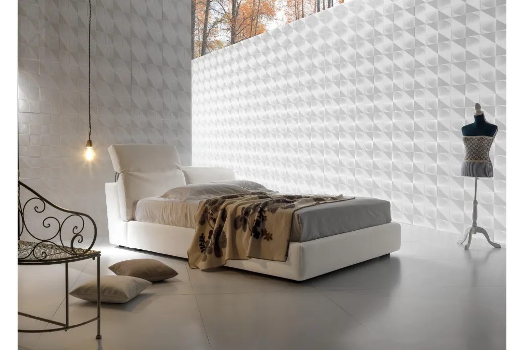 lit réglable avec tête de lit en tissu