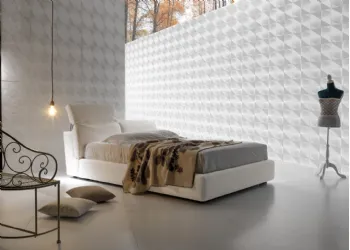 lit réglable avec tête de lit en tissu
