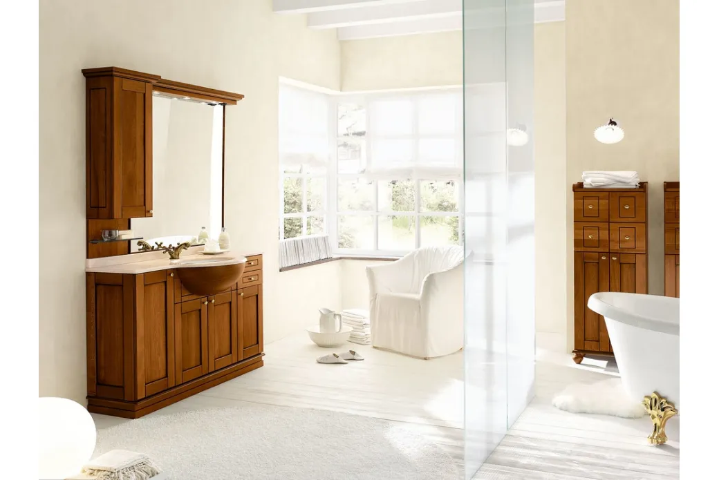 salle de bains mobile Noyer