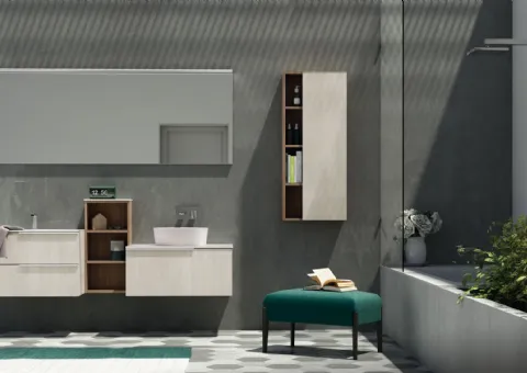 salle de bains avec lavabo mobile de soutien