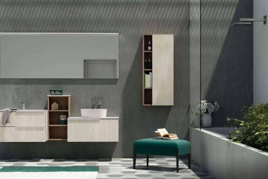 salle de bains avec lavabo mobile de soutien
