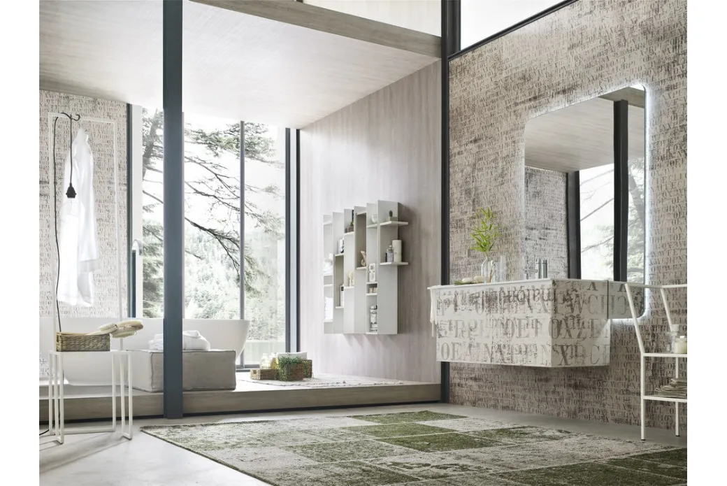 salle de bains mobile Laque Décorée