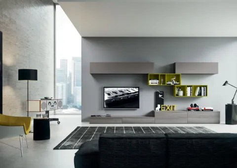 mur équipée bois et vernis mat
