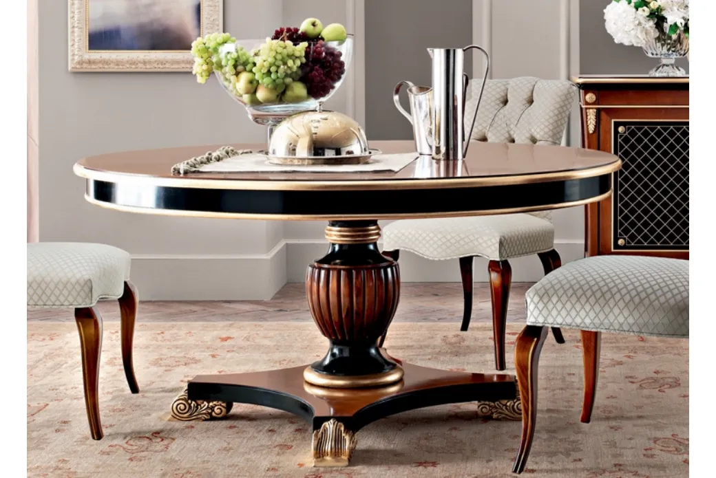 Table ronde solide en bois