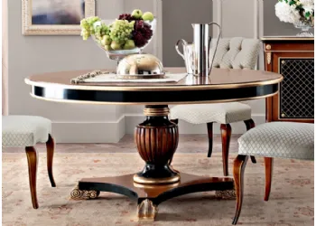 Table ronde solide en bois