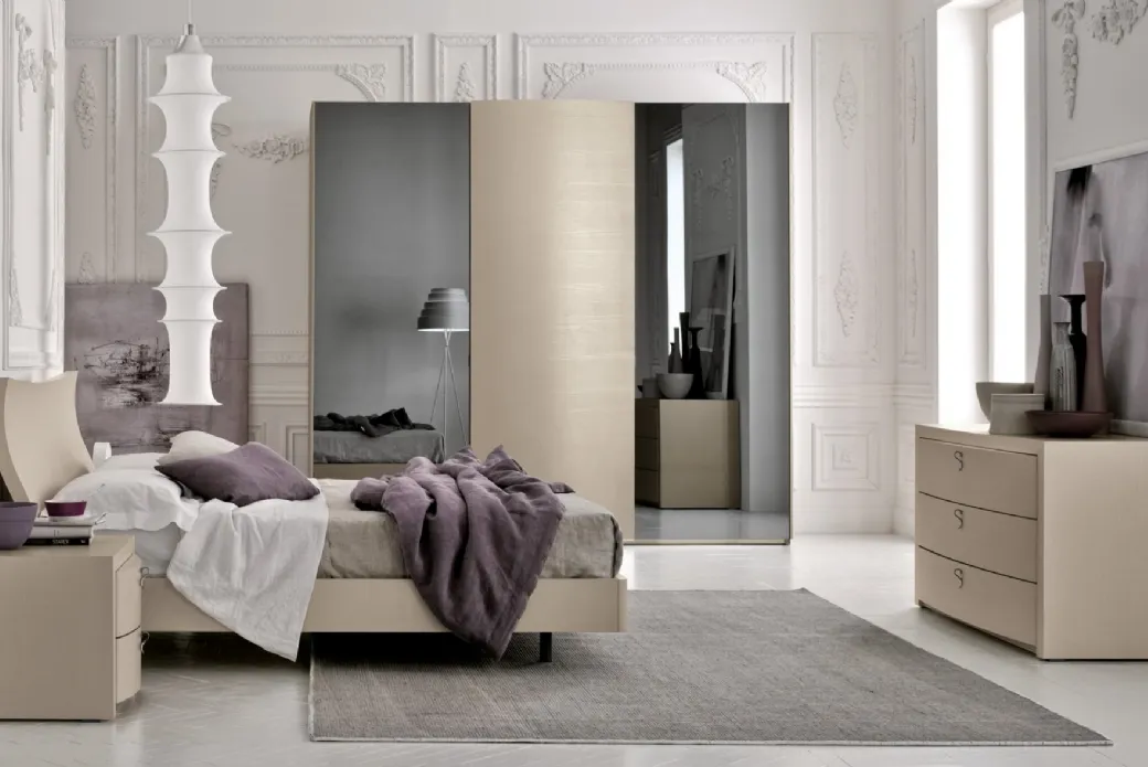 Armoire avec miroir et Matt Hinged Laque