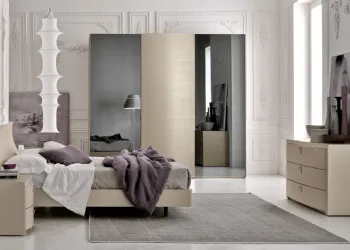 Armoire avec miroir et Matt Hinged Laque