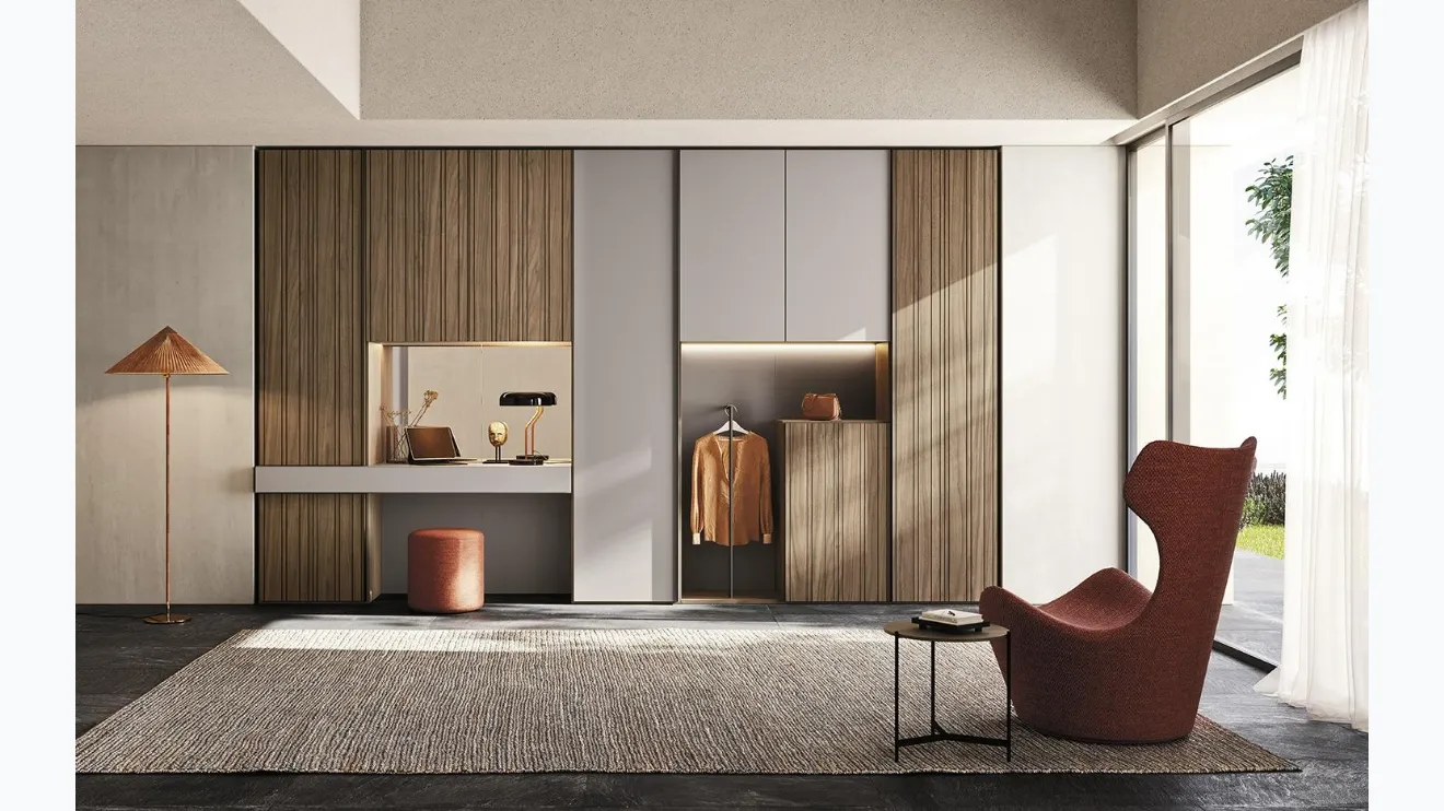 Armoire à portes battantes Comp N03 en bois laqué de la marque Mobilgam.