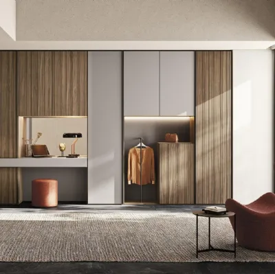 Armoire à portes battantes Comp N03 en bois laqué de la marque Mobilgam.