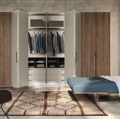 Armoire à portes pliantes Comp N12 laquée en bois de Mobilgam.