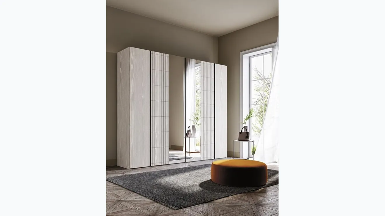 Armoire avec portes battantes en bois et verre Comp N21 de Mobilgam.