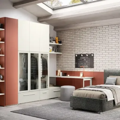 Chambre sur mesure K108 de Moretti Compact Camerette.