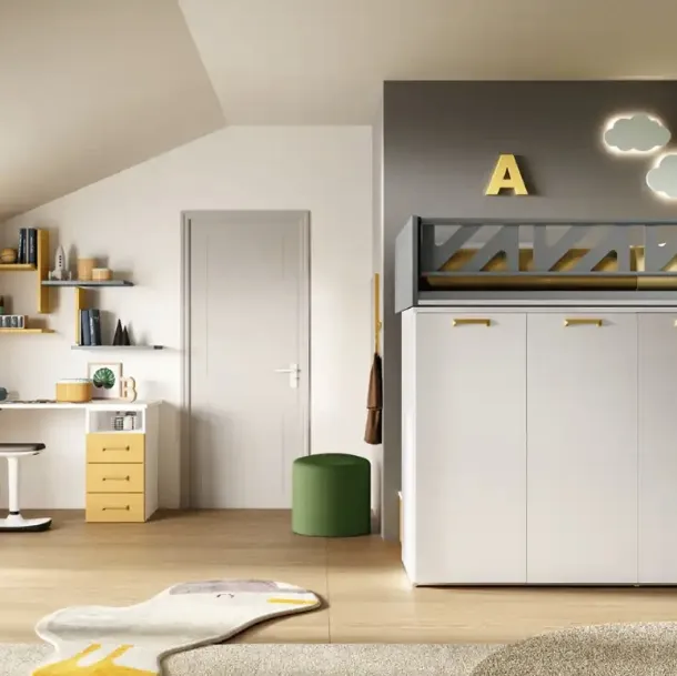 Chambre en mezzanine K109 de Moretti Compact Chambres d'enf