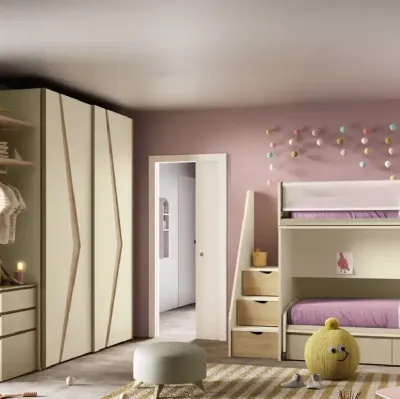 Chambre d'enfants avec lits superposés K125 de Moretti Compact Camerette