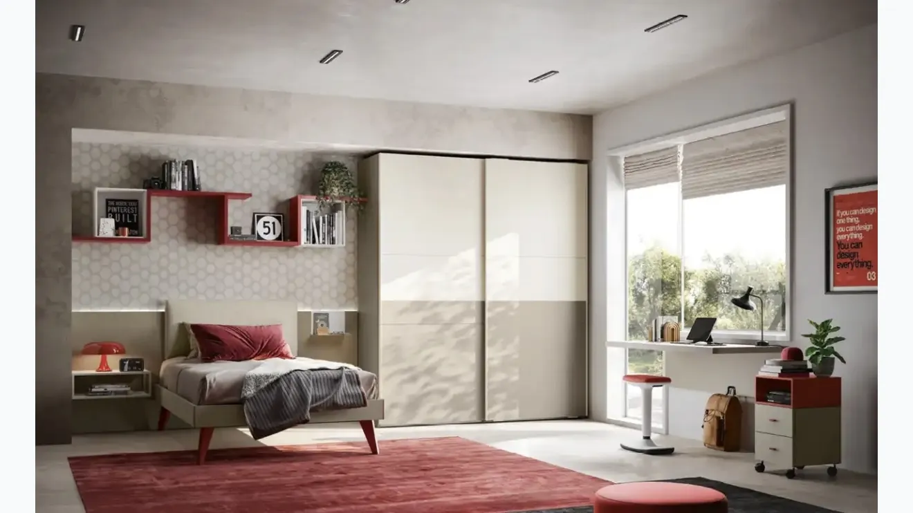 Chambre d'enfants Y107 par Moretti Compact Camerette