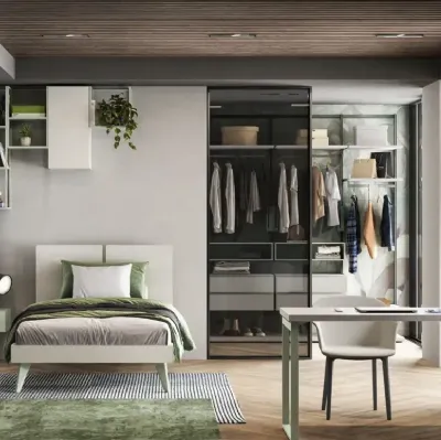 Chambre pour enfants avec dressing Y112 de Moretti Compact Camerette