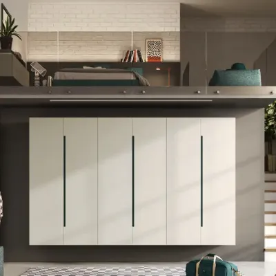 Chambre avec mezzanine Y115 de Moretti Compact Camerette