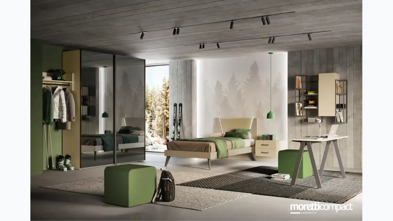 Chambre modulable Y116 de Moretti Compact Chambres d'enfants