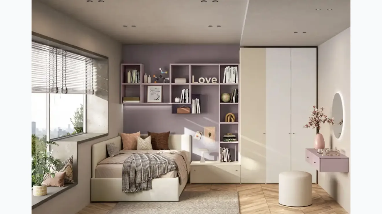 Chambre sur mesure pour les enfants Y117 de Moretti Compact Chambres.