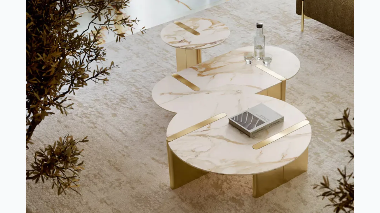 Petite table en SuperMarmo Bolt de Bontempi