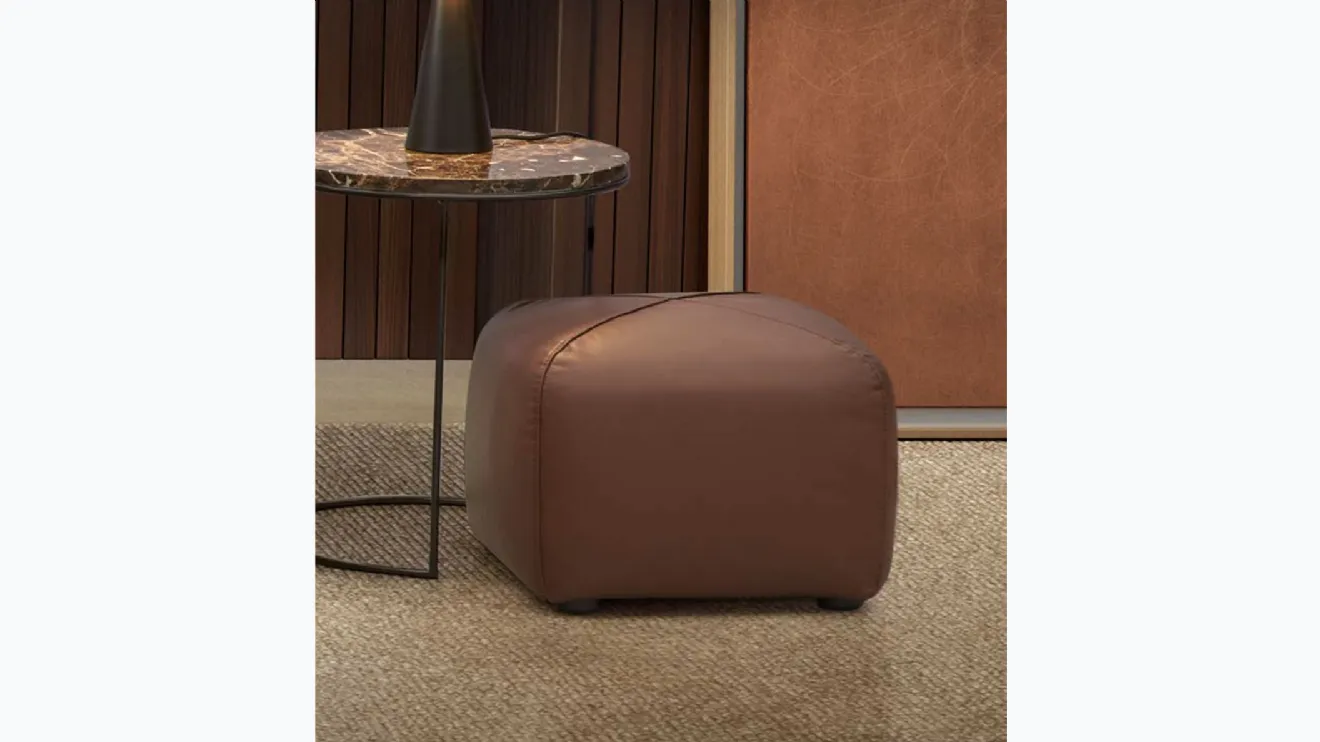 Pouf Teti en cuir de Rosini
