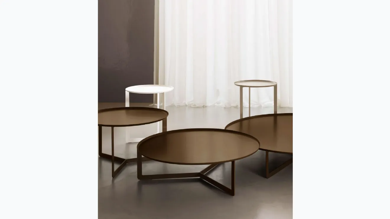 Table basse en acier Round de Rosini Night