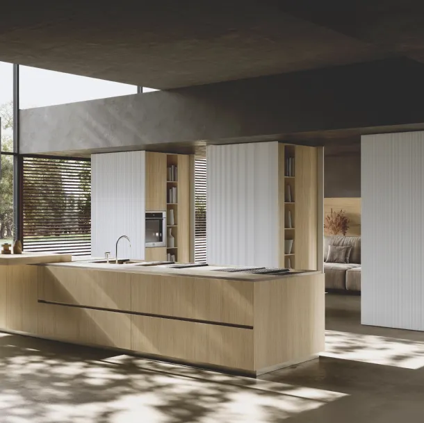 Cuisine design avec l'îlot Bluna Wey de Bin