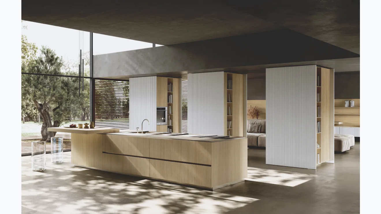 Cuisine design avec l'îlot Bluna Wey de Bin
