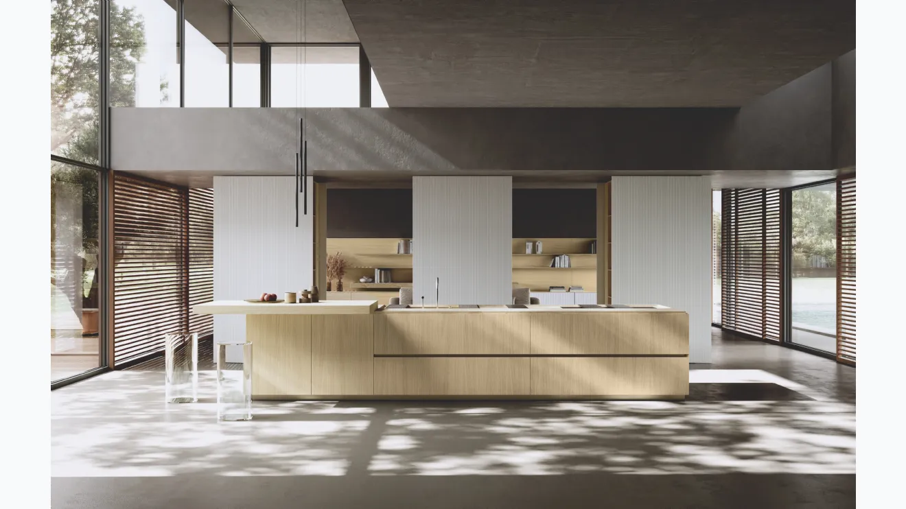 Cuisine design avec l'îlot Bluna Wey de Bin
