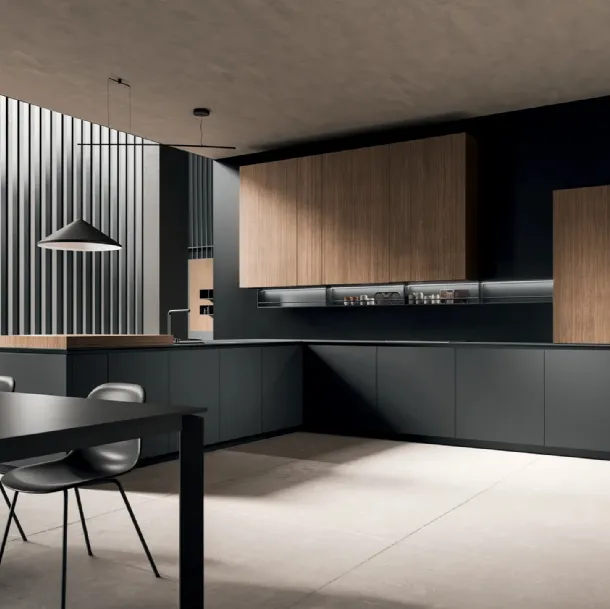 Cuisine design avec îlot HC-08 Minimal Design 05 d'Astra