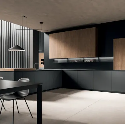 Cuisine design avec îlot HC-08 Minimal Design 05 d'Astra