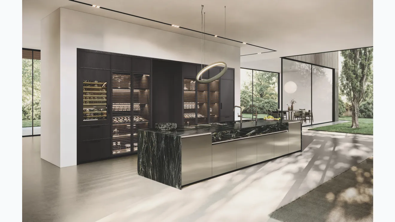 Cuisine Design avec îlot en bois Hily de Binova