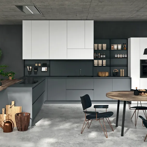 Cuisine moderne avec îlot Line Moderno 18 d'Astra