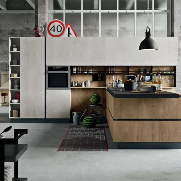 Cuisine Moderne SP-22 Industrielle 05 d'A