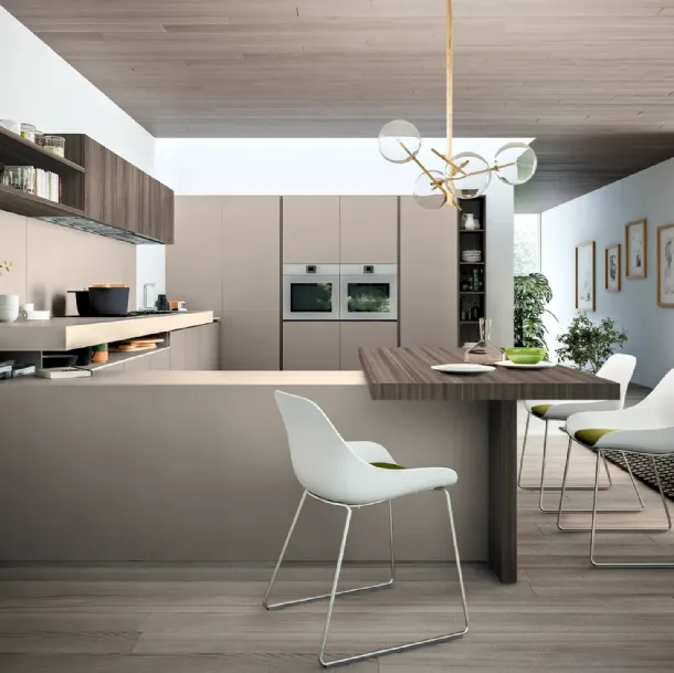 Cuisine moderne avec îlot SP-22 Moderne 13 d'Astra.
