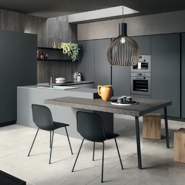 Cuisine moderne avec îlot Twenty Moderno 09 d'Astra