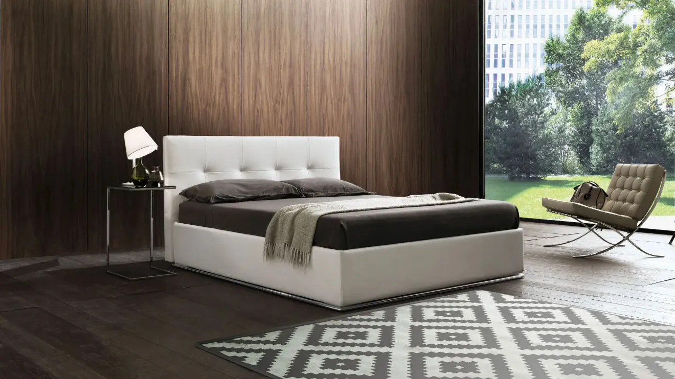 Lit Alexia en simili cuir Ergogreen.