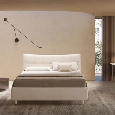 Lit avec tête de lit capitonnée Allison d'Ergogreen