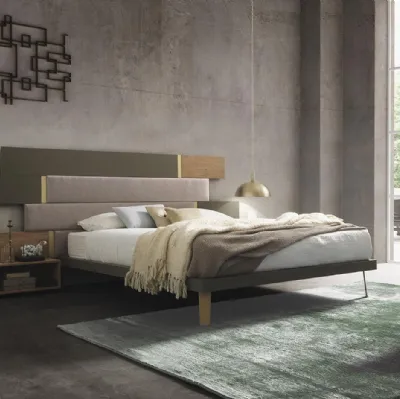 Lit double Regolo rembourré de Mobilgam