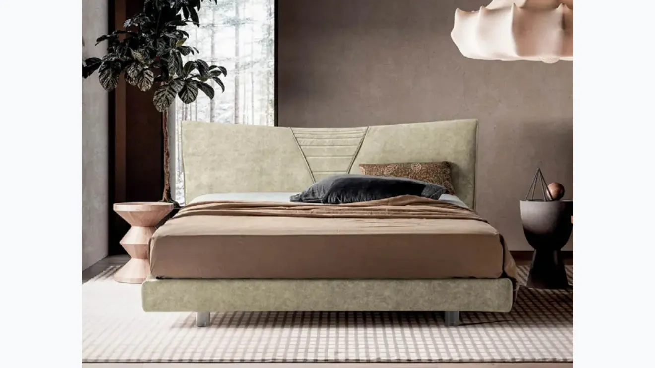 Lit en tissu Tulip par Rigosalotti