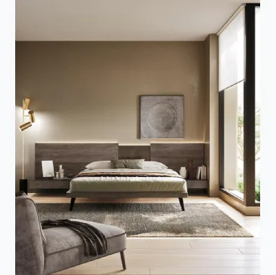 Lit double Wall System avec tête de lit de Mobilgam