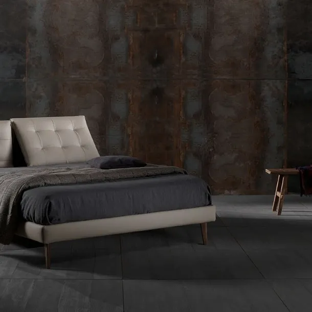 Lit en velours rembourré Zoè Quattro Ring 14 par Excò