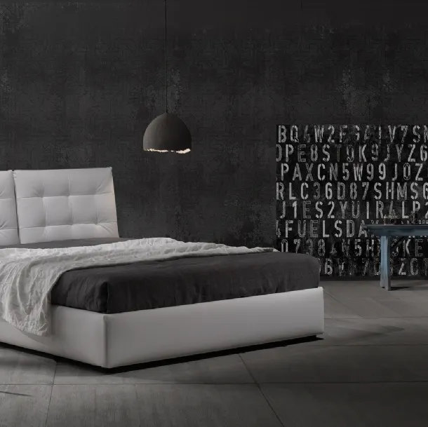 Lit en velours rembourré Zoè Quattro Ring 28 par Excò