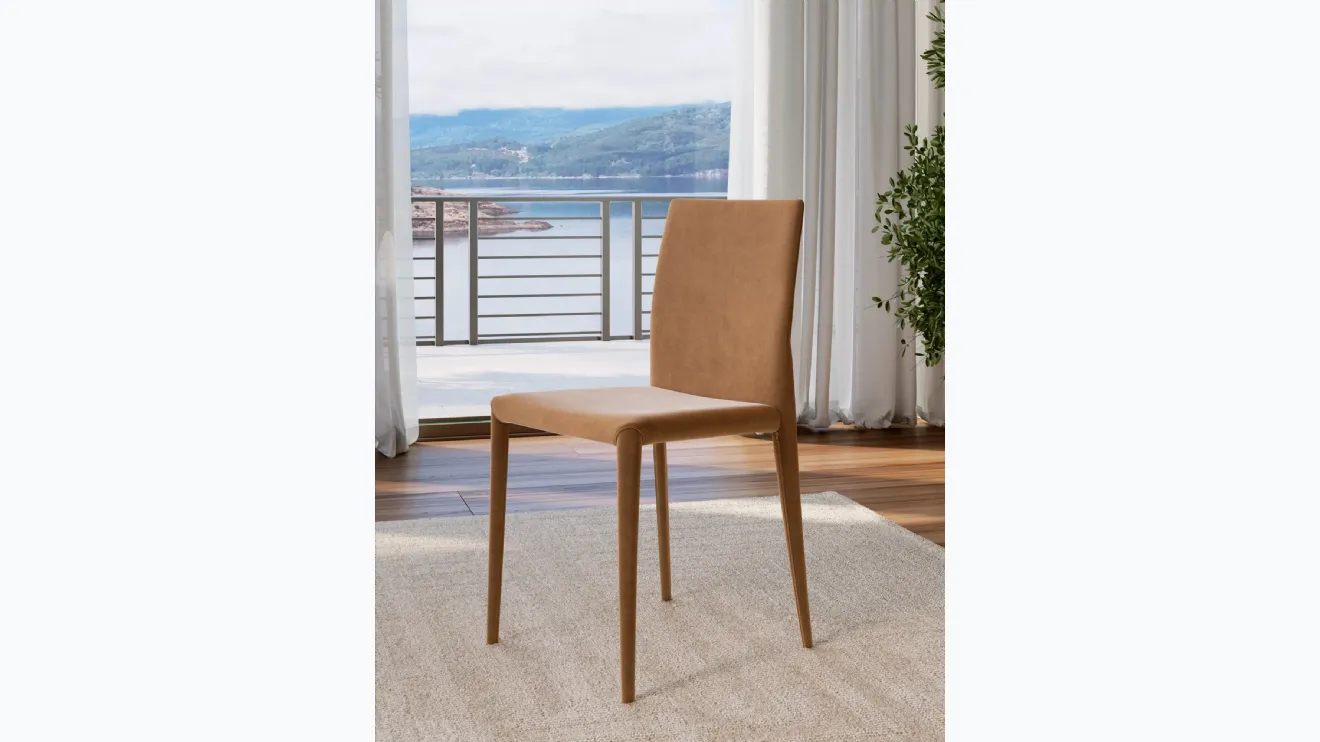 Chaise Margharet en cuir de Bontem