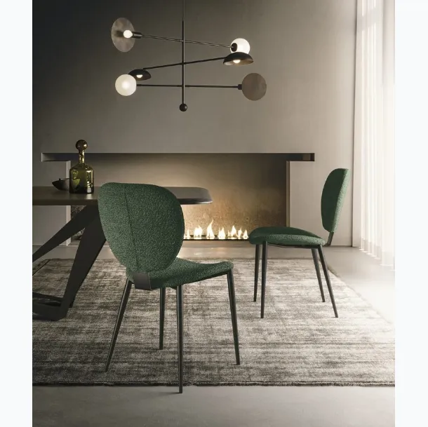 Chaise en tissu rembourré Petra par Sedit