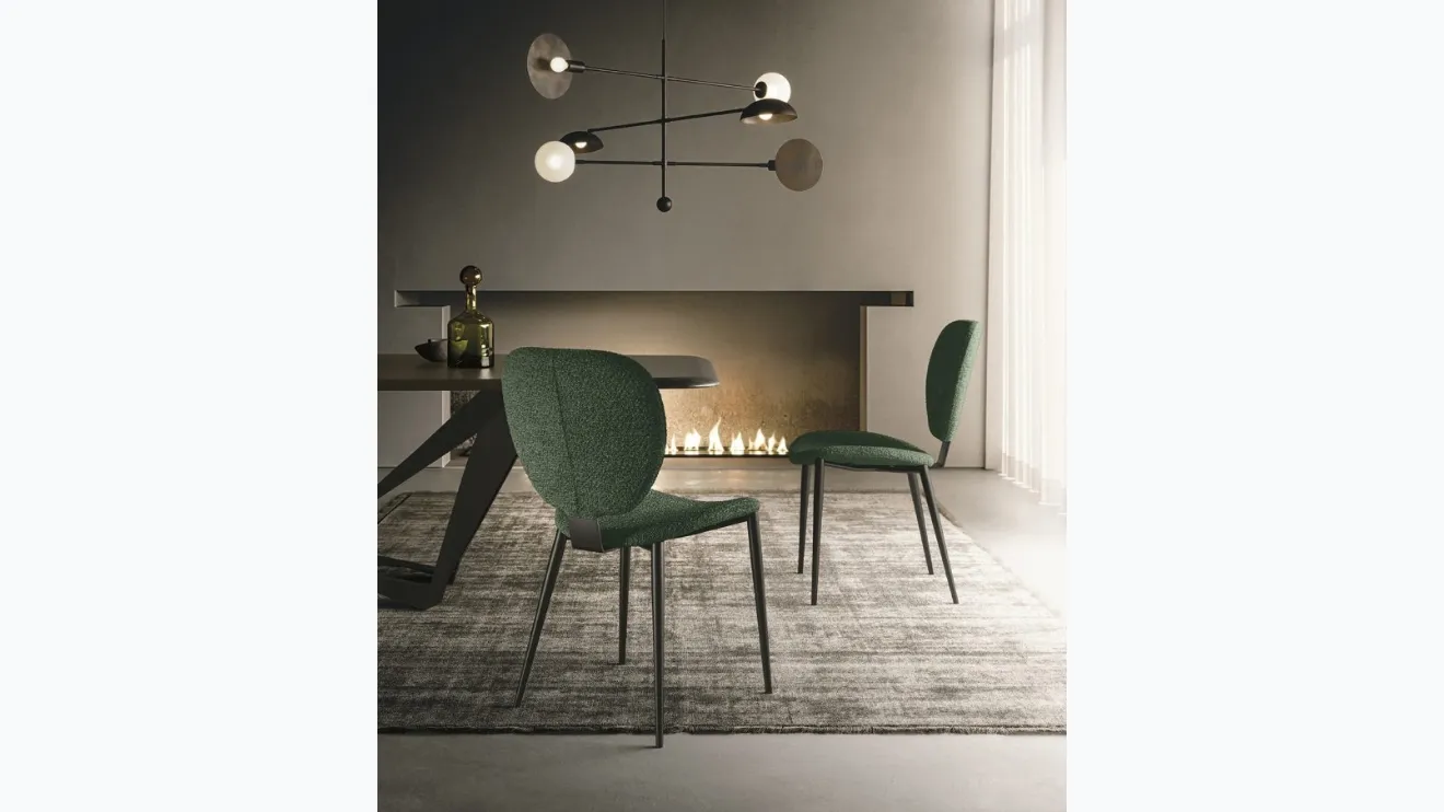 Chaise en tissu rembourré Petra par Sedit