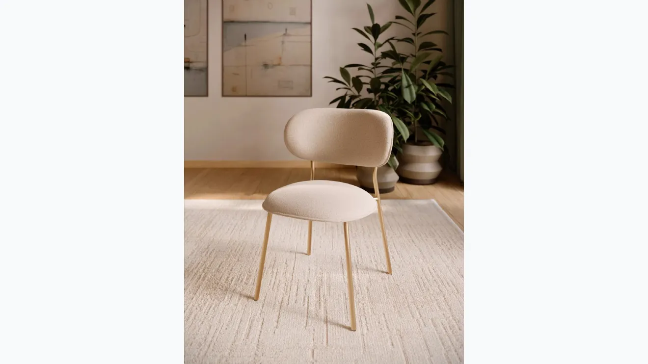 Chaise Sienna en tissu rembourré de Bontem